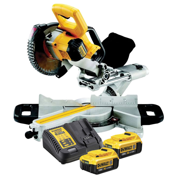 DeWalt 18V XR 184mm Mitre Saw DCS365M2 4.0Ah Kit