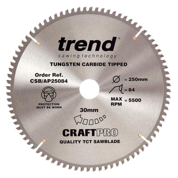 Trend 250mm(10") 30B 84T CRAFT SAW BLADE CSB/AP25084