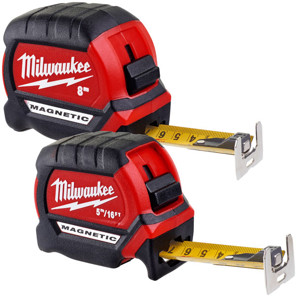 Milwaukee 5m & 8m Tape Saver Bundle 4932464602 & 4932464600