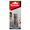 Makita Impact Premier 62mm Double Ended PZ2 Bit 2-Pack E-06292