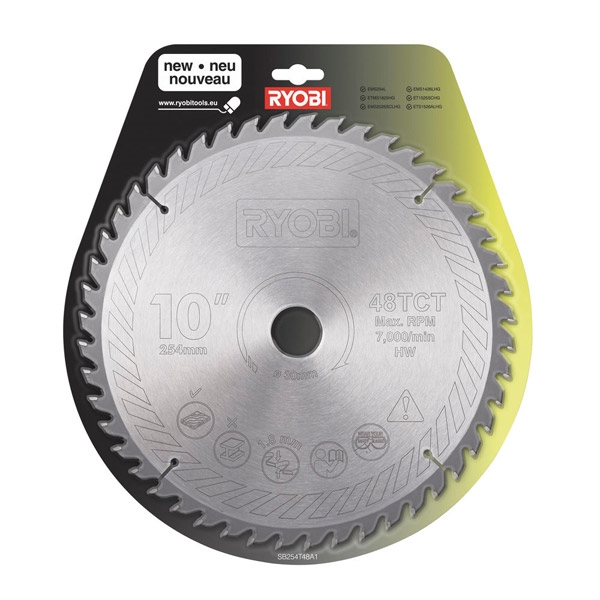 Ryobi SB254T48A1 254mm(10") 30B 48T MITRE SAW BLADE