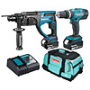 Makita LXT Rotary Hammer & Drill Combo Kit (2x 5.0Ah) 18V DLX2025T