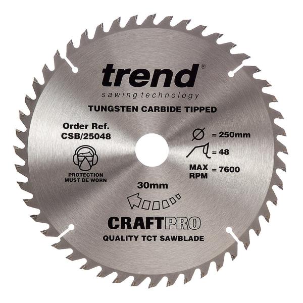 Trend CSB/25048 250mm(10") 30B 48T CRAFT SAW BLADE