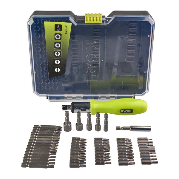 Ryobi 59 Piece Screwdriving Set with Screwdriver RAK59SD