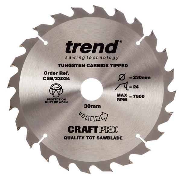 Trend CSB/23024 230mm(9") 30B 24T CRAFT SAW BLADE