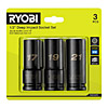 Ryobi 1/2" Deep Impact Socket Set (3pc) RHDIS3PC