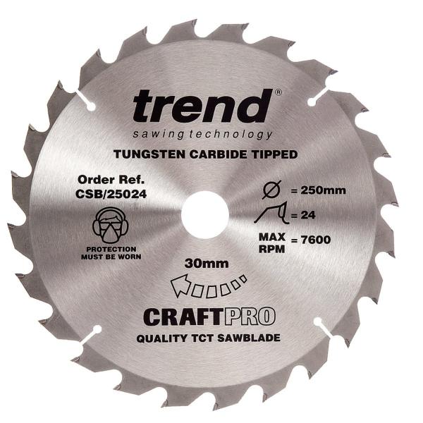 Trend CSB/25024 250mm(10") 30B 24T CRAFT SAW BLADE