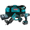 Makita 18v SDS & Combi Kit with 2 4.0Ah Batteries. DLX2025M