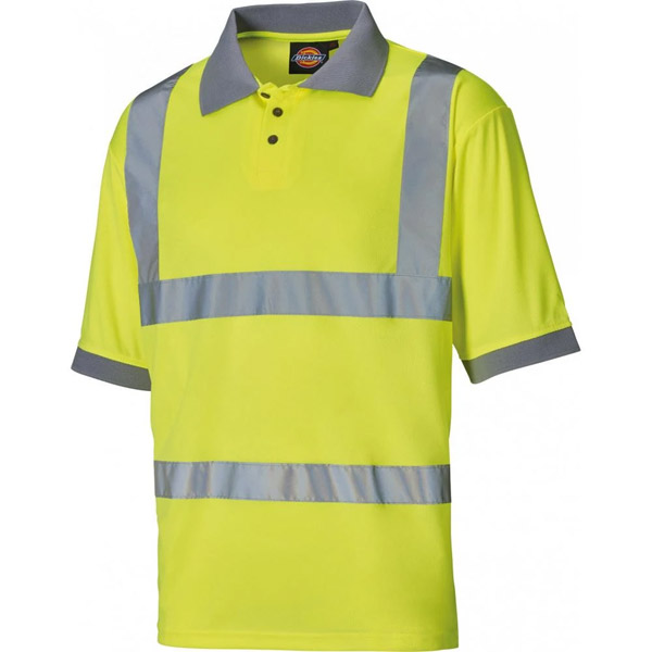 Dickies XXL Yellow Hi Vis Polo Shirt SA22075 Twin Pack